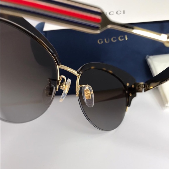 Authentic GUCCI
Gucci Brown Shaded Cat Eye Ladies Sunglasses GG0283S - Picture 3 of 14